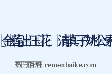 金莲出玉花·清真子姚公索是什么意思的图片